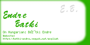 endre batki business card